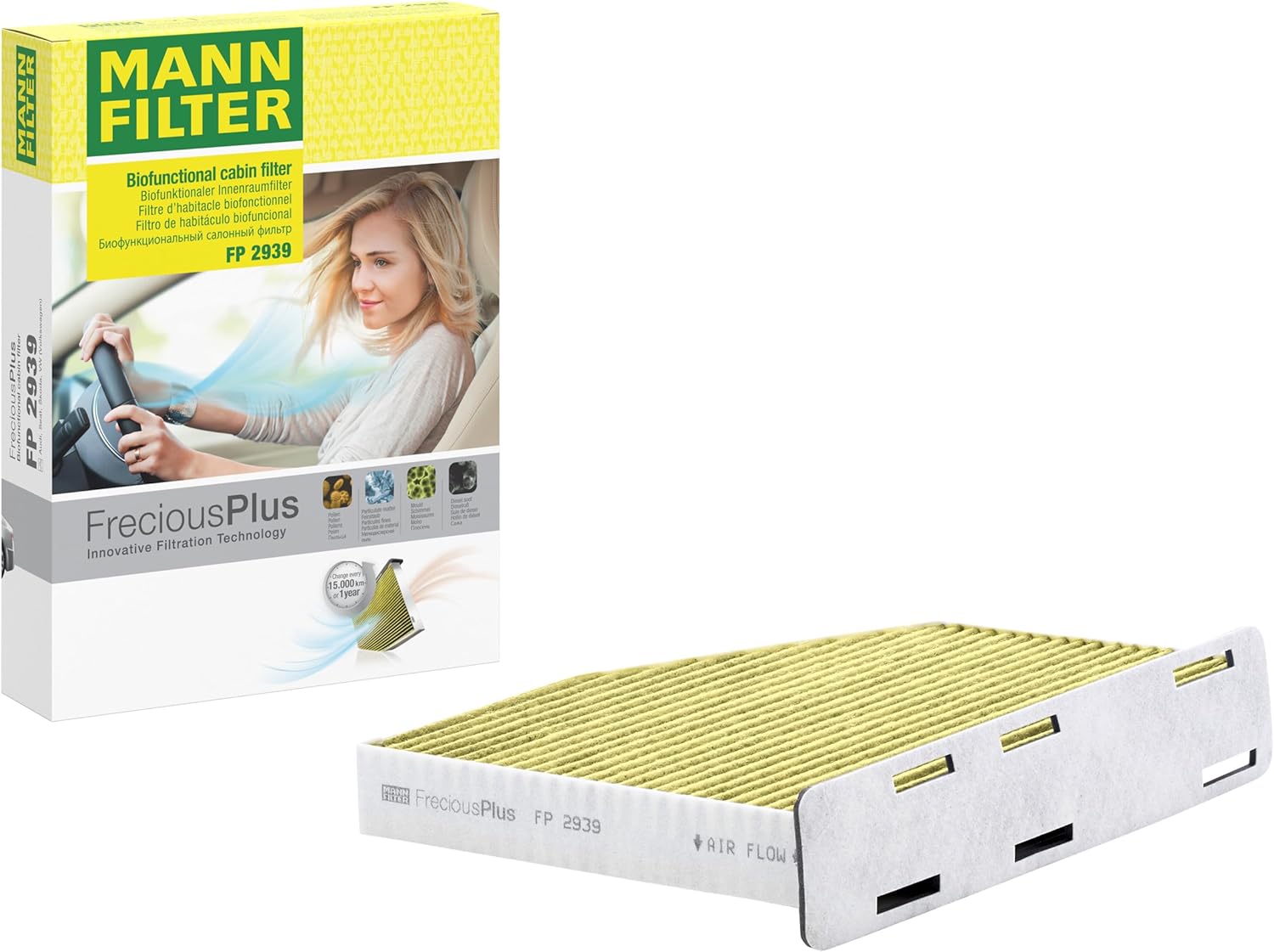 Alternative view of MANN-FILTER FP 2939 FreciousPlus Anti-Alerjen Kabin Filtresi (VW Group)