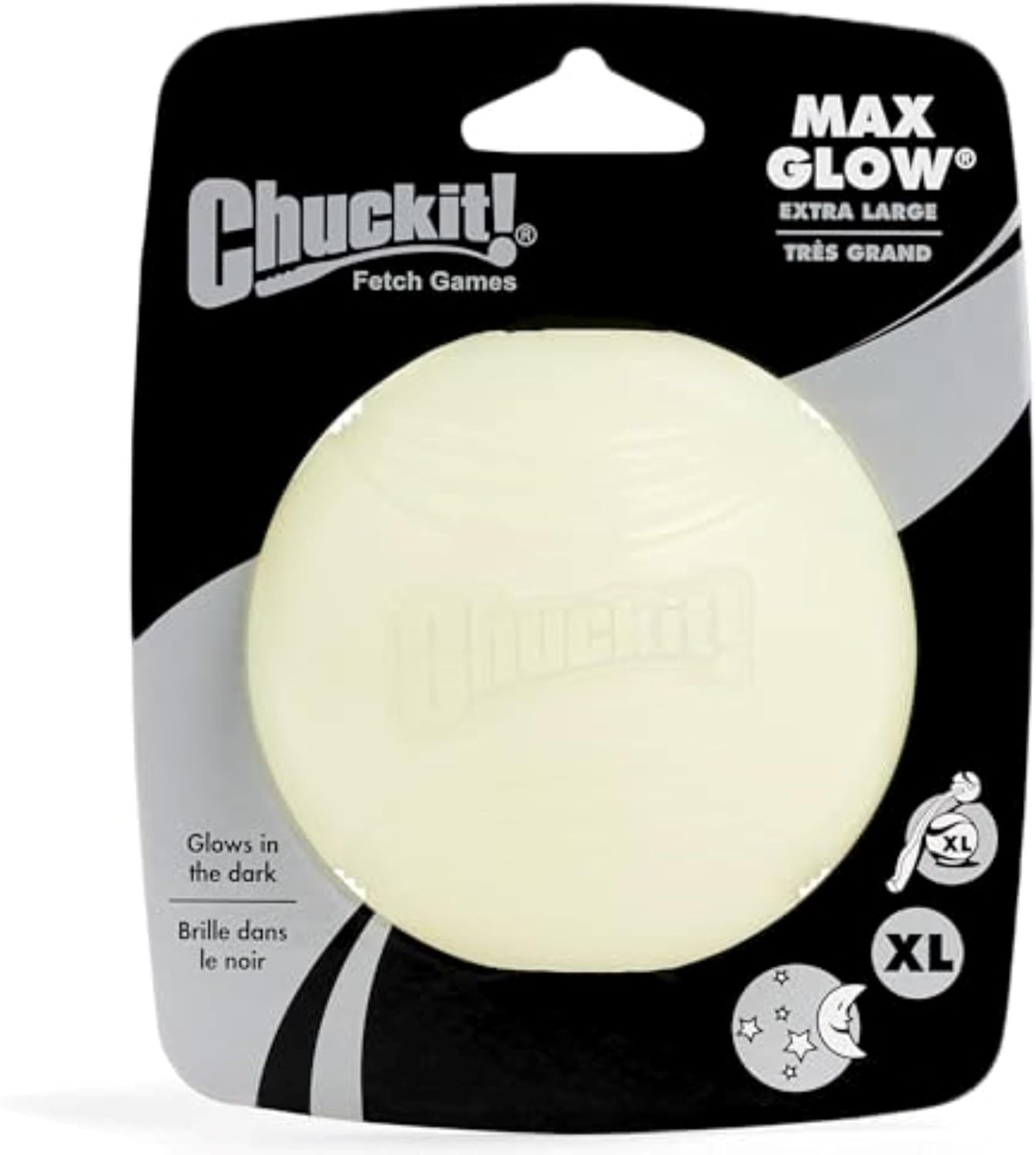 Alternative view of Chuckit! Max Glow Gece Parlayan Oyun Topu (XL) - Fosforlu, Işıkta Parlayan, Dayanıklı, Köpekler İçin Gece Oyun Topu