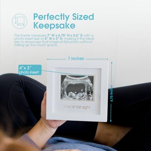Alternative view of İlk Görüşte Aşk Sonogram Resim Çerçevesi, Hamilelik Hatırası Fotoğraf Çerçevesi, Cinsiyetsiz Bebek Odası Dekoru, Günü Aksesuarı, Beyaz