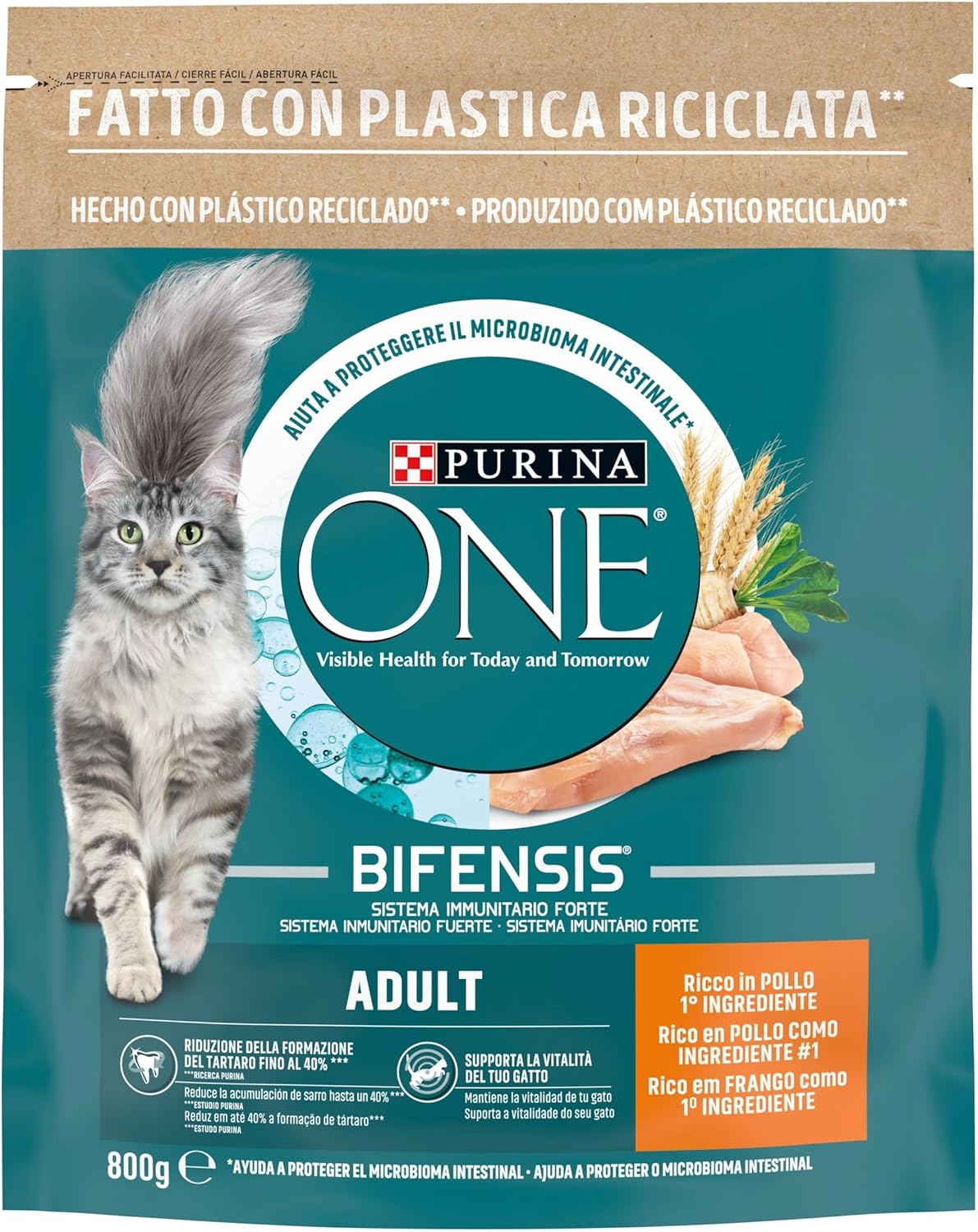 Alternative view of PURINA ONE Tavuklu Yetişkin Kedi Maması 800 Gram