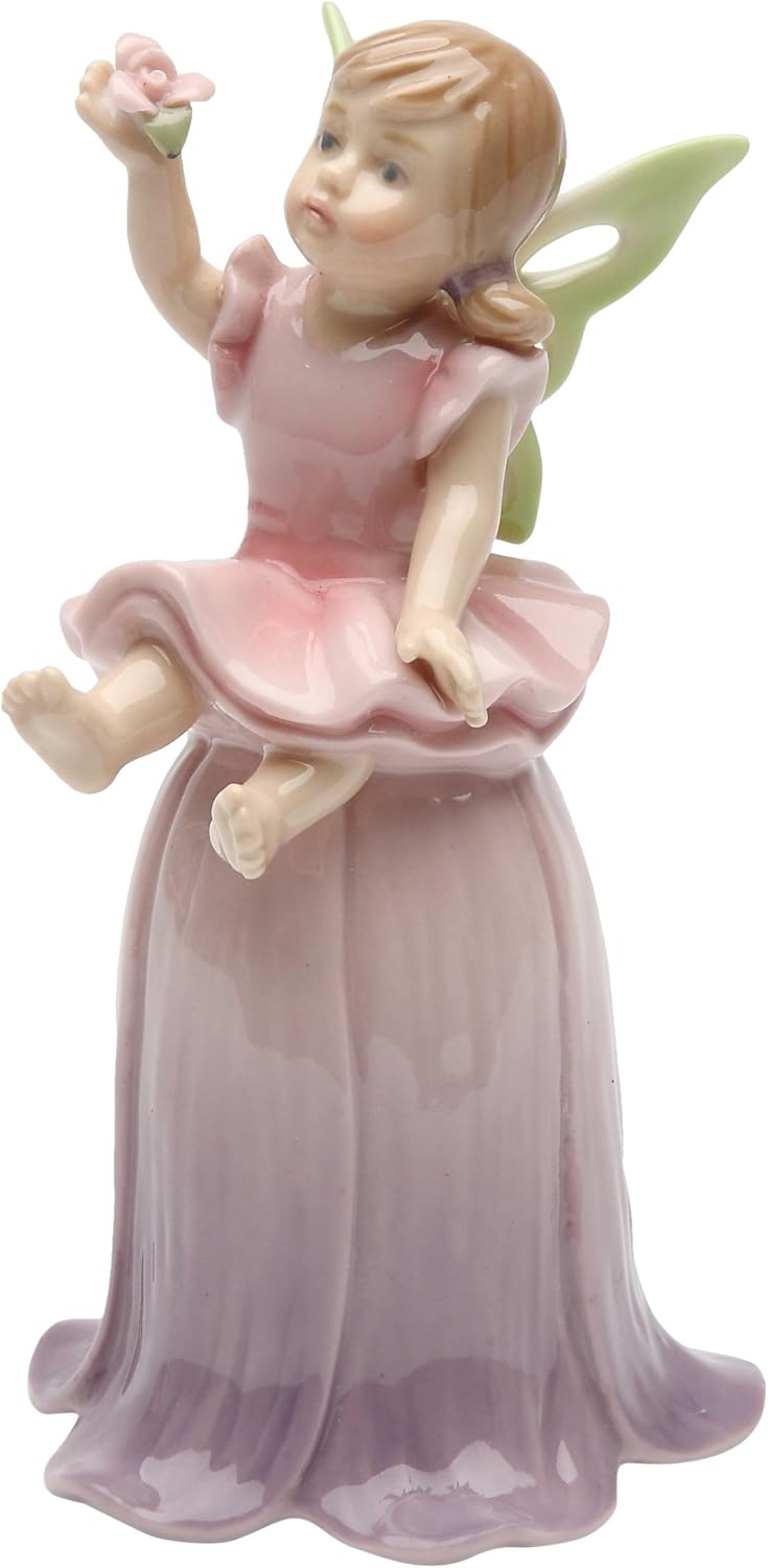 SS-CG-20820 11,4 cm Painted Fairy Kız oturur pozisyonda lila figür