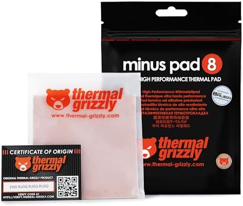 Alternative view of Thermal Grizzly Minus Pad 8 Thermopad – 100 × 100 × 2 mm, ısı iletkenliği: 8 W/mK - Soğutucu/GPU/CPU/LED soğutucu/RAM ve diğer bileşenler için termal ped