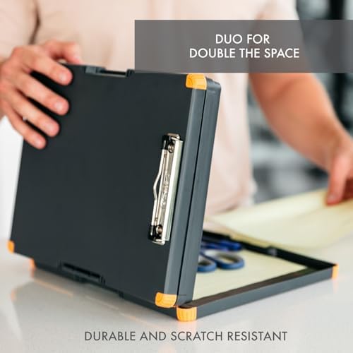 Alternative view of Dexas Duo Clipcase çift taraflı saklama kutusu ve düzenleyici, turuncu
