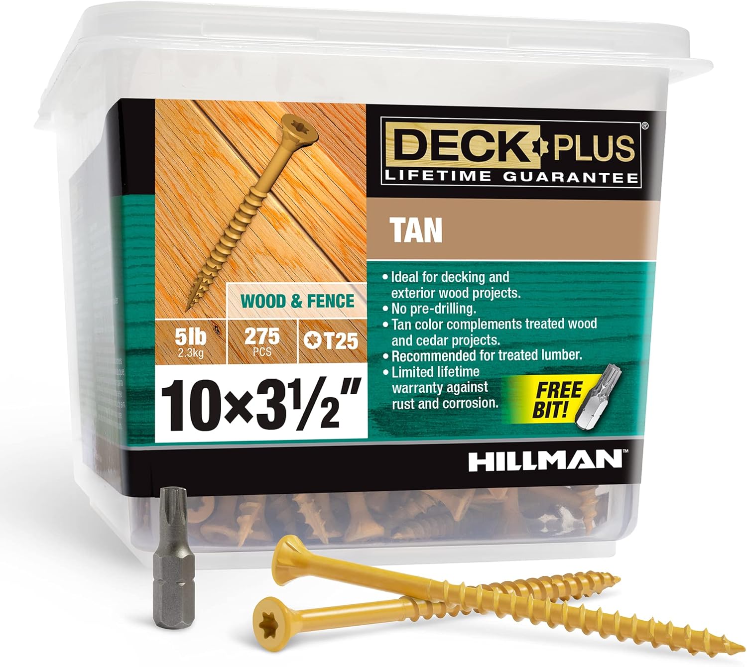 Alternative view of Plus Screws, Self-Drilling, Tan Ceramic, 3.5-In. x #10, 5-Lbs. -48422