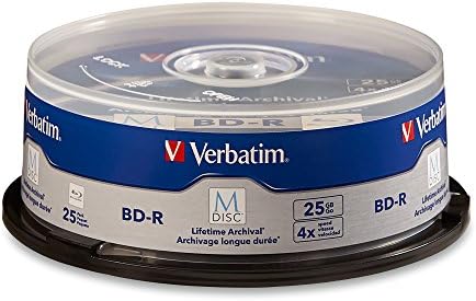 98809 M-DISC BD-R 25GB/1-4x, 25-Disc Cakebox