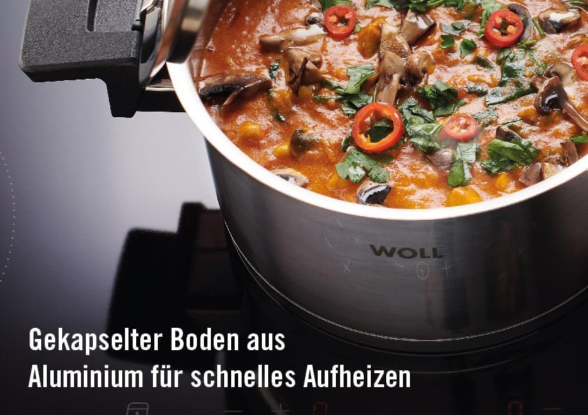 1030NC Wok karıştırma tavası, endüktif, Ø 30 cm, 10 cm yüksekliğinde, tüm ocak türleri için uygundur, paslanmaz çelik, 200