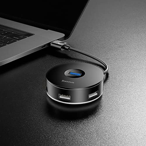 Alternative view of Round Box 3 in 1, Çok Fonksiyonlu Bilgisayar/Telefon Hub Adaptörü, Siyah, Kablo Uzunluğu: 12 cm, Bağlantı Sayısı: 3, Bağlantı: USB Type A 3.0'dan - USB Type A 3.0 & USB Type A 2.0,Seyahat Boy