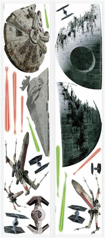 Alternative view of RMK3012SCS tarafından Death Star Tie Fighter ve X-Wing Peel and Stick Duvar Çıkartmaları