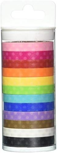 DOODLEBUG 4802 Monokromatik Washi Bant (12 Paket), 8 mm x 12 yd