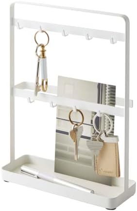 2777 Smart anahtar standı, beyaz, çelik, minimalist, 20 x 7,5 x 27 cm