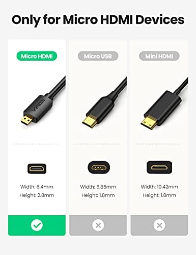 Alternative view of 4K 60Hz Micro HDMI to HDMI Kablo 1 Metre