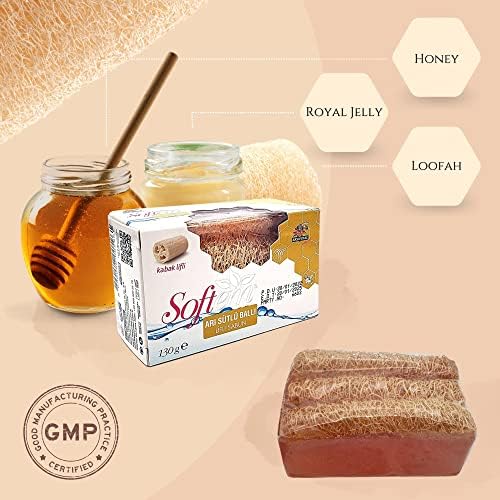 Alternative view of Softem Arı Sütü Ballı Lifli Sabun 130 Gr | Doğal Kabak Lifi İçerikli | Peeling Etkili Cilt Temizleyici | Sivilce Ve Selülit Karşıtı Doğal Sabun | Paraben İçermez, Renklendirici İçermez