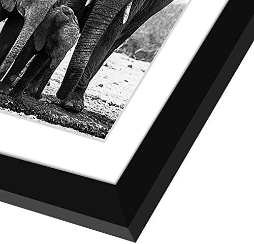 11x11 cm Siyah Resim Çerçevesi, Kırılmaya Dayanıklı Cam, 8x8 cm Mat ile veya 11x11 cm Matsız Kullanım