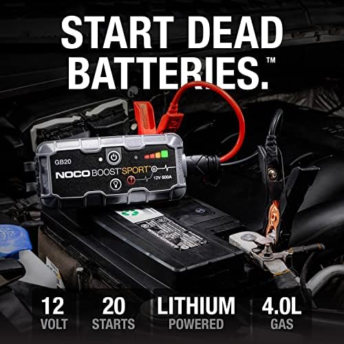 NOCO Genius GB20 12V 500Amp Ultrasafe Lityum Akü Takviye + Powerbank + Led Lamba