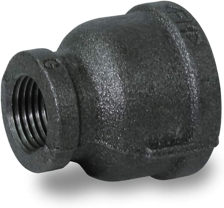 SUPPLY GIANT CNSD3344 1-1/2 X 3/4 Siyah Dövülebilir Demir İndirgeyici Kaplin, 1-1/2 inç. x 3/4