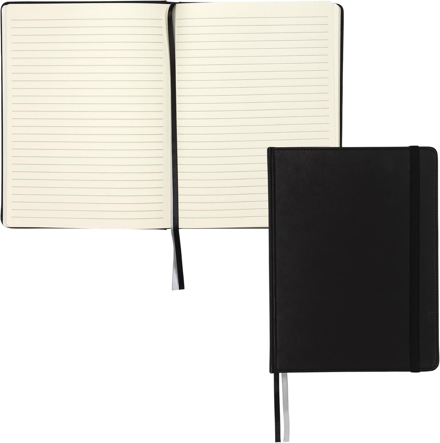 Alternative view of Büyük Ciltli Defter, 240 Çizgili Defter Sayfaları, Siyah, 7,5 x 10 İnç