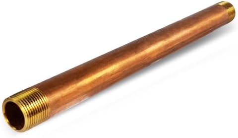 Alternative view of Malzemeleri NPBR3412 3/4 "Nominal Çap ve NPT Uçları ile 12 "Uzun Pirinç Nipel Boru Bağlantısı