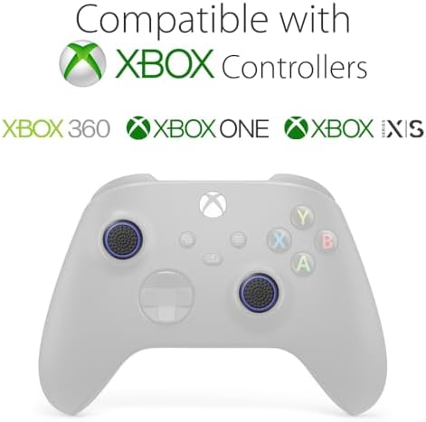 Fosmon [4] Analog Stick Joystick Controller için Performance baş parmak eklentisi PS4 | PS3 | Xbox One | Xbox One S | Xbox 360 | Wii U (Siyah ve Mavi) A1669