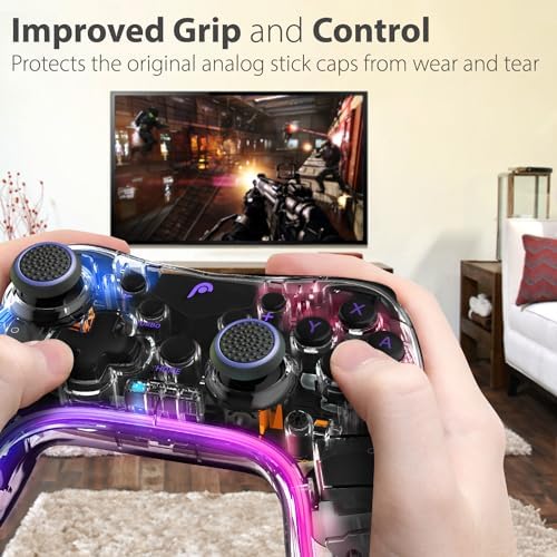 Alternative view of Fosmon [4] Analog Stick Joystick Controller için Performance baş parmak eklentisi PS4 | PS3 | Xbox One | Xbox One S | Xbox 360 | Wii U (Siyah ve Mavi) A1669