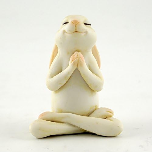 Alternative view of Top Minyatür Bahçesi ve Teraryum Yoga Tavşanı Oturmuş Namaste Poz Heykeli, Küçük