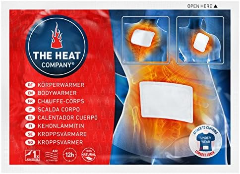 THE HEAT COMPANY Vücut ısıtıcı – 10 veya 40 adet – ısı bandı sırt ve boyun – ekstra sıcak – vücut ısıtıcı – sırt ısıtıcı – 12 saat rahat ısı – hava ile etkinleştirir – saf doğal