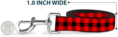 Alternative view of Buckle- Köpek tasması, manda desenli, 1,8 m, 3,8 cm genişliğinde, siyah/kırmızı