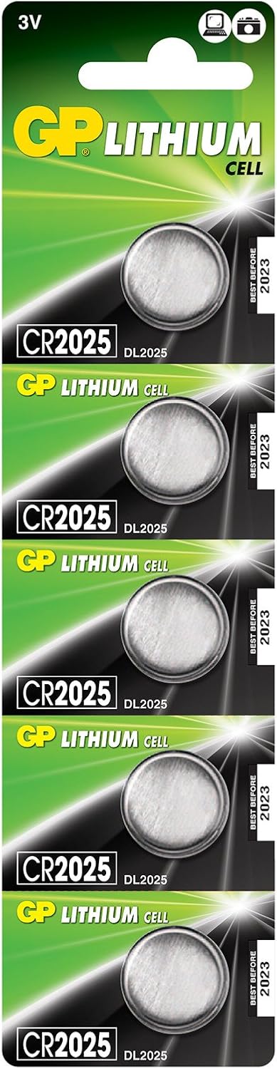 Alternative view of CR2025 2025 Boy Lityum Düğme Pil, 3 Volt, 5'li Kart, Gri