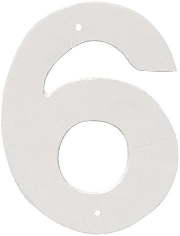 Alternative view of Metal Products 20,32 cm Alüminyum Ev Numarası 0 Dış Mekan Plakası, Orta, Beyaz