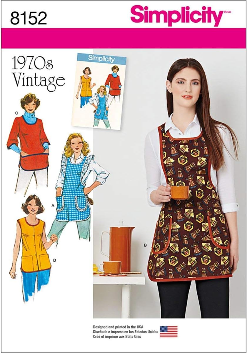 Alternative view of 8152 Kesim Deseni " 1970 's Önlük Kesim Deseni, Beyaz