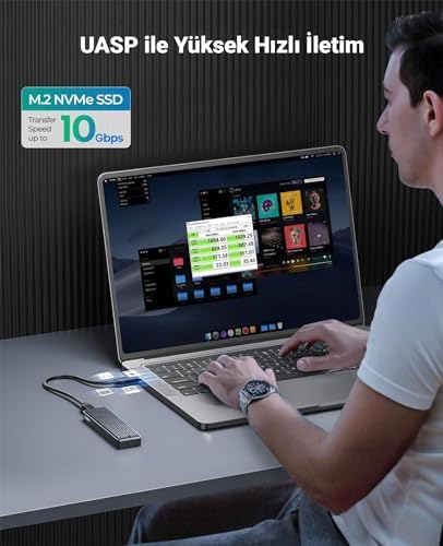 USB3.1 Gen2 10Gbps M.2 NVMe SSD Disk Kutusu Alüminyum