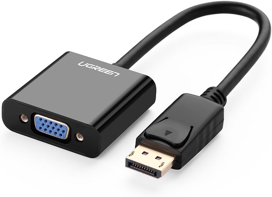 DisplayPort Erkek to VGA Dişi Görüntü Dönüştürücü Siyah