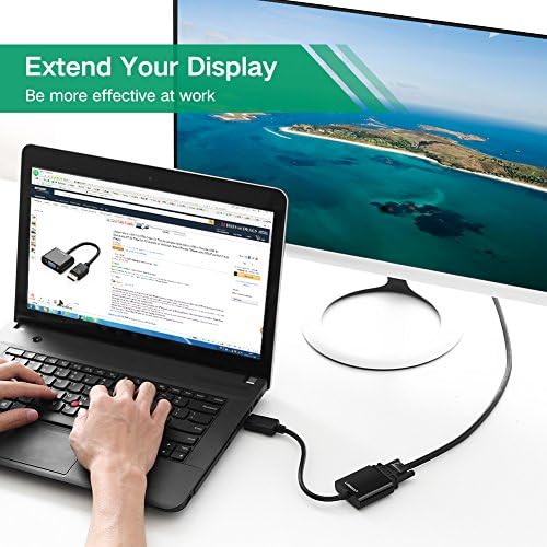 Alternative view of DisplayPort Erkek to VGA Dişi Görüntü Dönüştürücü Siyah