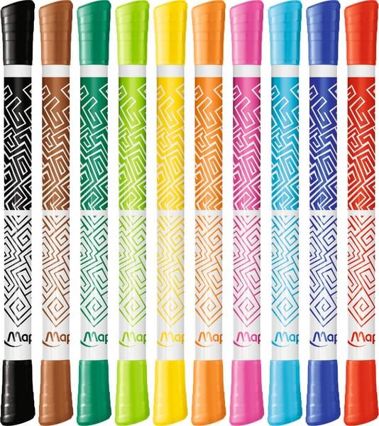 849010 COLOR PEPS DUO 10 RENK KEÇELİ KALEM
