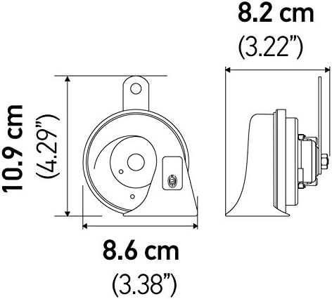 Alternative view of Korna Te26 Set - 12V - 110Db(A) - 400Hz-500Hz - Düşük Ses/Yüksek Ses - Elektrikli - Ece Onaylı - Gövde Rengi: Siyah - Miktar: 2 Fanfare 12010881