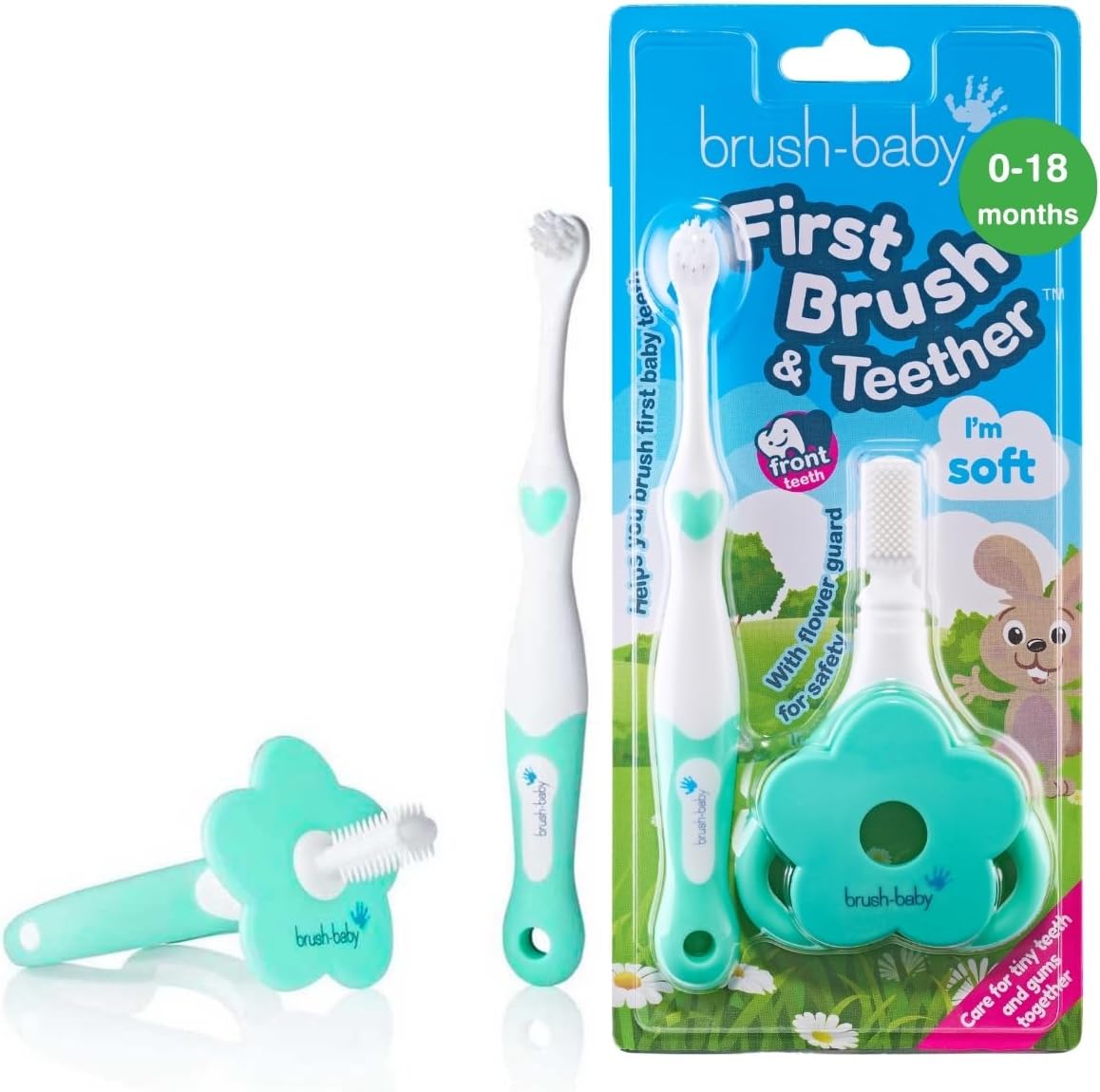 Baby Sonic Brush-Baby İlk Diş Fırçası ve Diş Kaşıyıcı Set, Bebeğinizin İlk Ağız Bakım Seti
