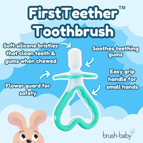 Alternative view of Baby Sonic Brush-Baby İlk Diş Fırçası ve Diş Kaşıyıcı Set, Bebeğinizin İlk Ağız Bakım Seti