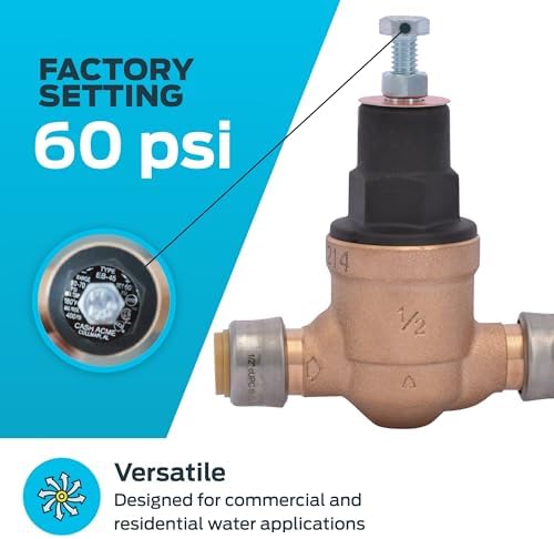 Alternative view of 1/2 İnç EB45 Doğrudan Basınç Düzenleme Vanası, Pirinç Tesisat Bağlantı Parçalarını Bağlamak için İtin, PEX Boru, Bakır, CPVC, PE-RT, HDPE, 23807-0045