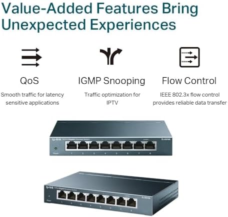 TL-SG108 V3 8 Portlu Gigabit Ağ Anahtarı 8 Port Siyah TL-SG108