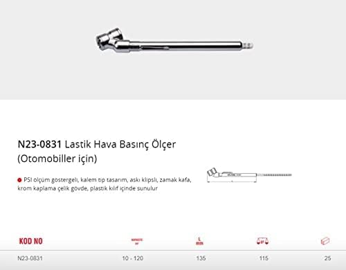 Form LT7/800 N23-0831 Lastik Hava Basınç Ölçer, Otomobil için
