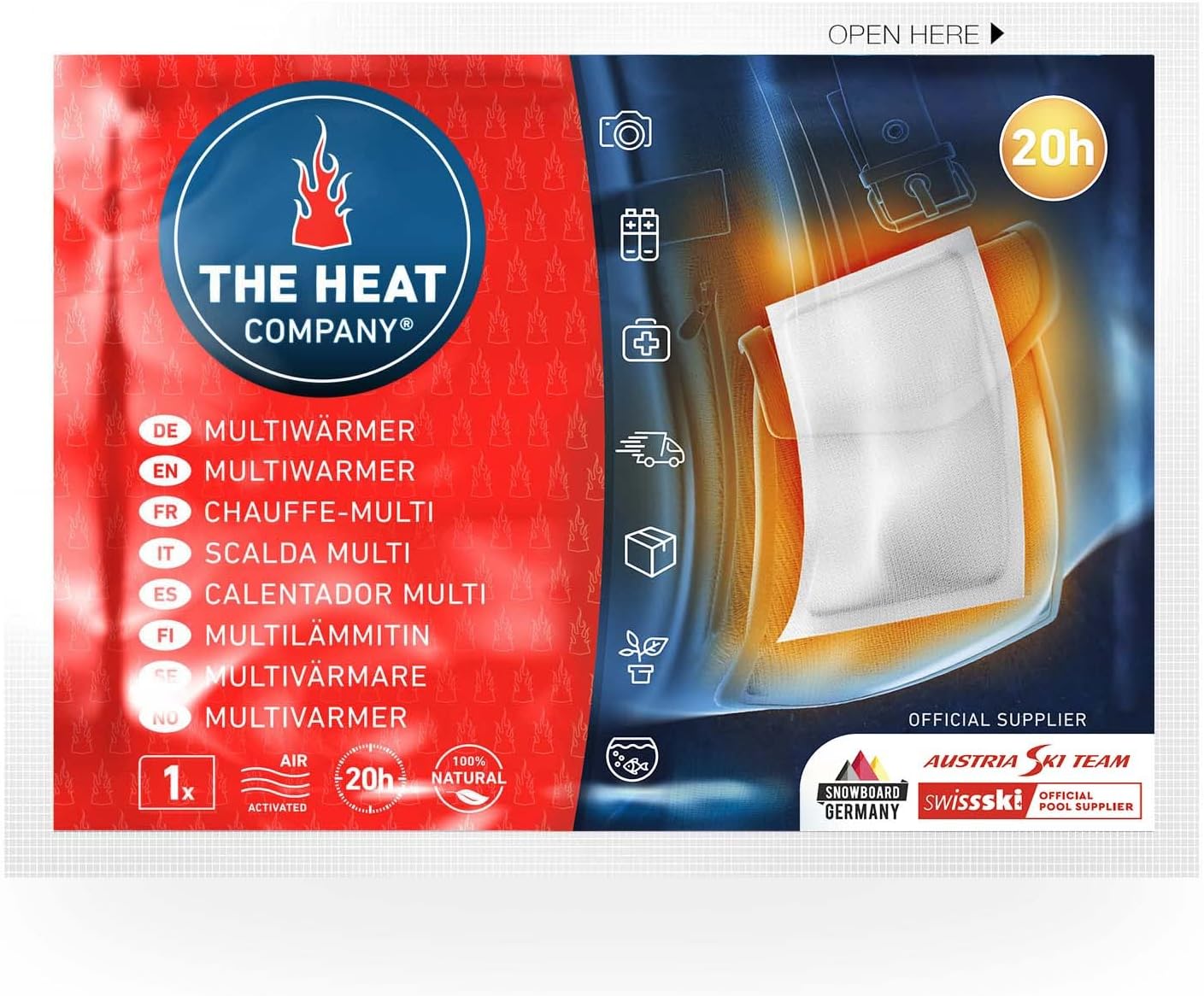 THE HEAT COMPANY çok sıcak ısı pedleri - 10 adet - ekstra sıcak - yapışkan yüzey olmadan taşıma ısıtıcı - vücut ısıtıcı - 20 saat güvenilir ısı - hava aktif - tamamen doğal