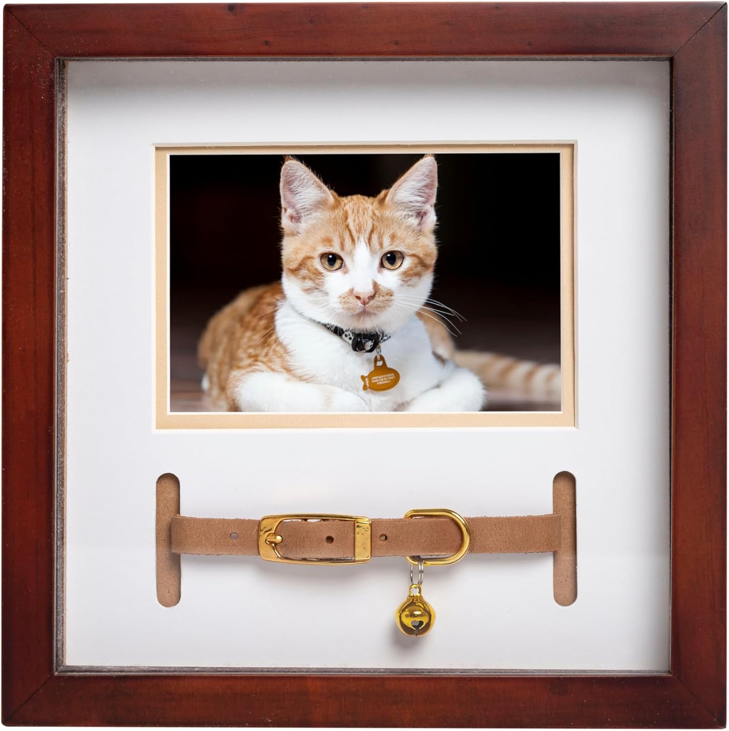 Alternative view of Pet Yaka Hatıra Çerçevesi, Evcil Hayvan Anıtı Resim Çerçevesi, Evcil Hayvan Sahibi Ev Dekoru, Kedi veya Köpek Hatırası, 3 "x 4.5" Fotoğraf Ekleme, Duvara Montaj ve Masa Üstü Çerçeve, Espresso