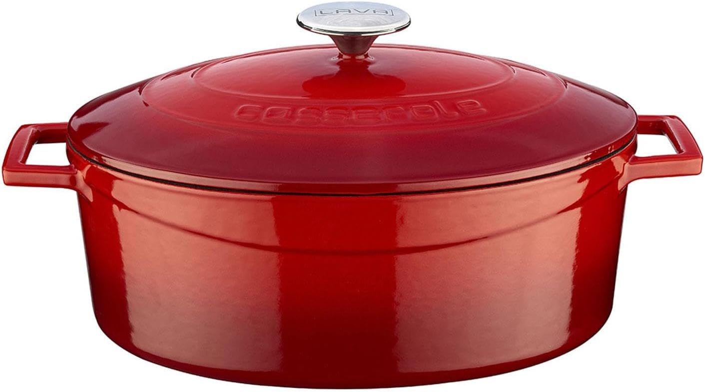 Alternative view of Metal Oval Döküm Tencere, 29 cm, 4.67 Litre Hacim, Kırmızı