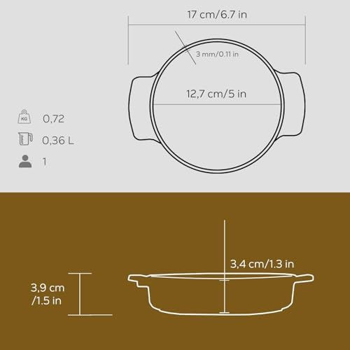 HOT POT ROND 140 MM 0.32 LTR LVECOGV14 MATT BLACK