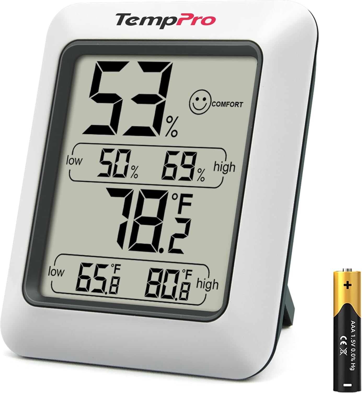 TP50 dijital termo-higrometre, iç mekan termometresi, higrometre, sıcaklık ve nem ölçer, oda iklimi kontrolü, oda havası kontrolü, klima monitörü için