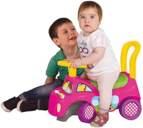 - Kız Ride-On Direksiyonlu Araba, +1 Yaş için, Plastik, 50 x 26 x 42 cm