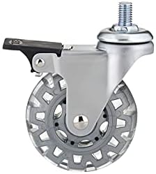 Alternative view of donanım 27583020502 modern Transparent Beyaz/Gri sap mobilya Caster tekerlek ile döner mafsal, fren – 2 15/40,6 cm çap