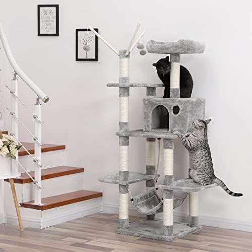 Feandrea Tırmalama Direği, Hamak, Mağara, Sisal Direk, Açık Gri Pct86 W, 1 Adet (1'li Paket)