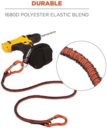 - 19822 İki kendinden kilitli karabiner, takım ağırlık kapasitesi 10 lbs, Squids 3110, Gri, Standard (3110F (x)) ile Şok Emici Aracı Kordonu