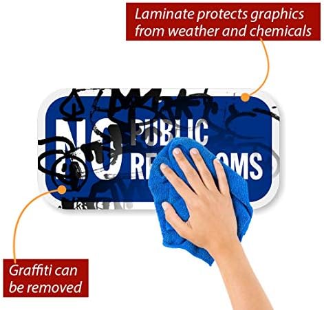 Alternative view of SmartSign -K2-0169-AL"No Public Tuvalet Tabelası | 15,24 cm x 30,48 cm Alüminyum