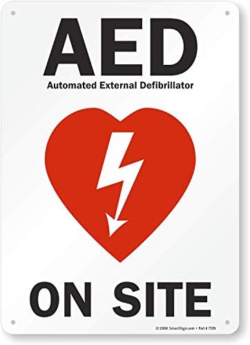 SmartSign tarafından"AED on Site" İşareti | 10" x 14" Plastik